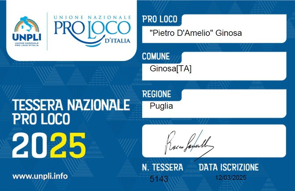Tessera UNPLI